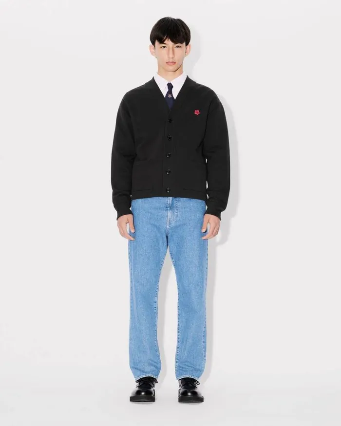 Men 039Boke Flower039 Embroidered Cardigan Black Kenzo Sweatshirts And Hoodies