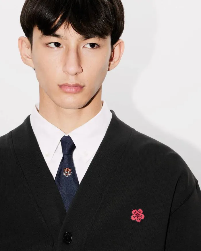 Men 039Boke Flower039 Embroidered Cardigan Black Kenzo Sweatshirts And Hoodies