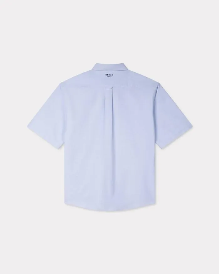 Men 039Boke Flower039 Embroidered Casual Shirt Sky Blue Kenzo Tailoring