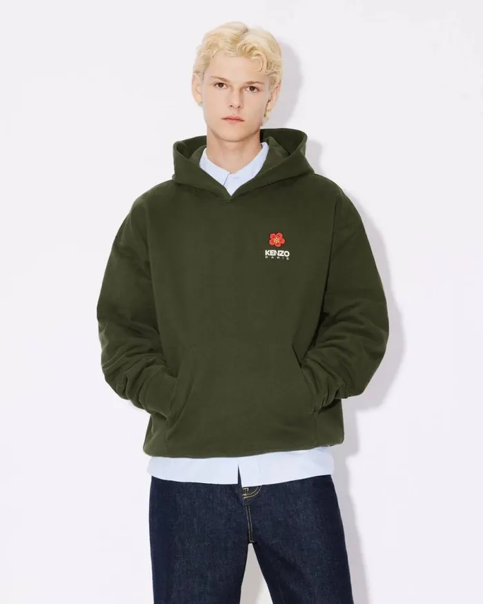 Men 039Boke Flower039 Oversize Sweatshirt Dark Khaki Kenzo Sweatshirts And Hoodies