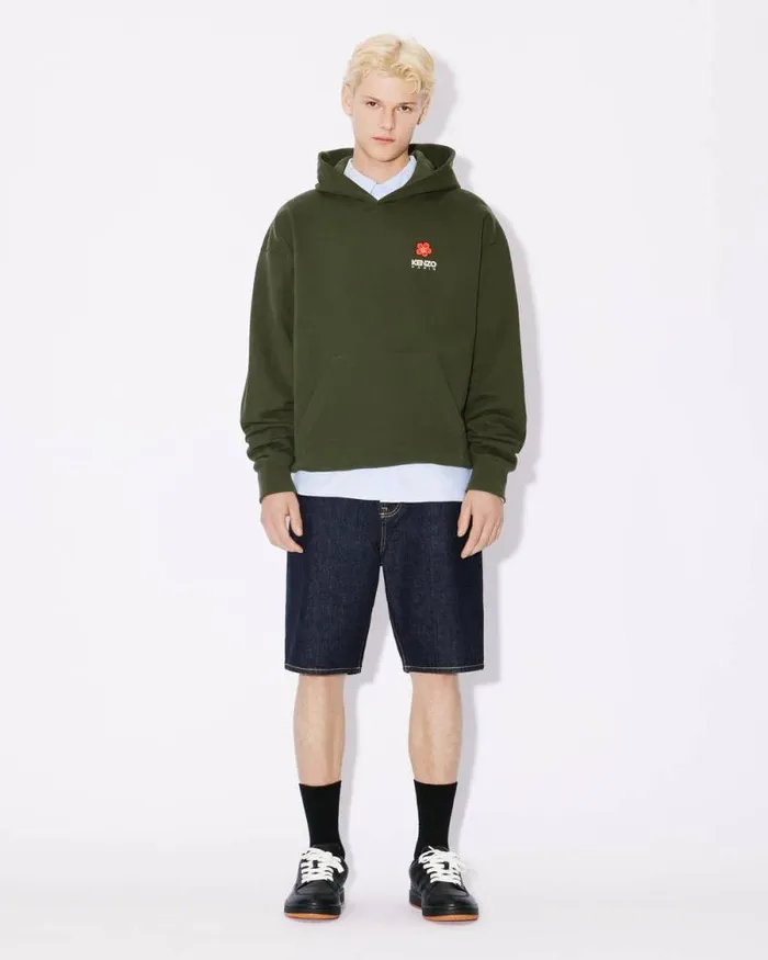 Men 039Boke Flower039 Oversize Sweatshirt Dark Khaki Kenzo Sweatshirts And Hoodies