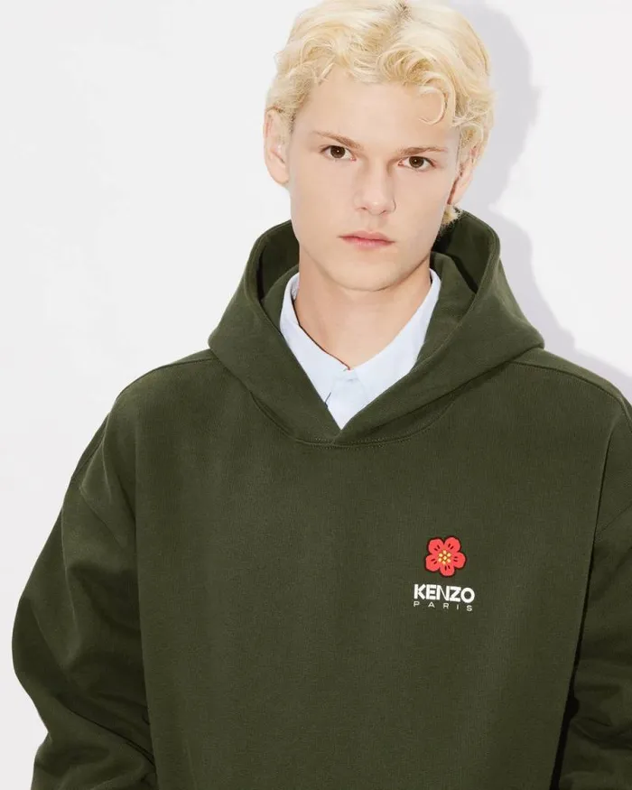 Men 039Boke Flower039 Oversize Sweatshirt Dark Khaki Kenzo Sweatshirts And Hoodies