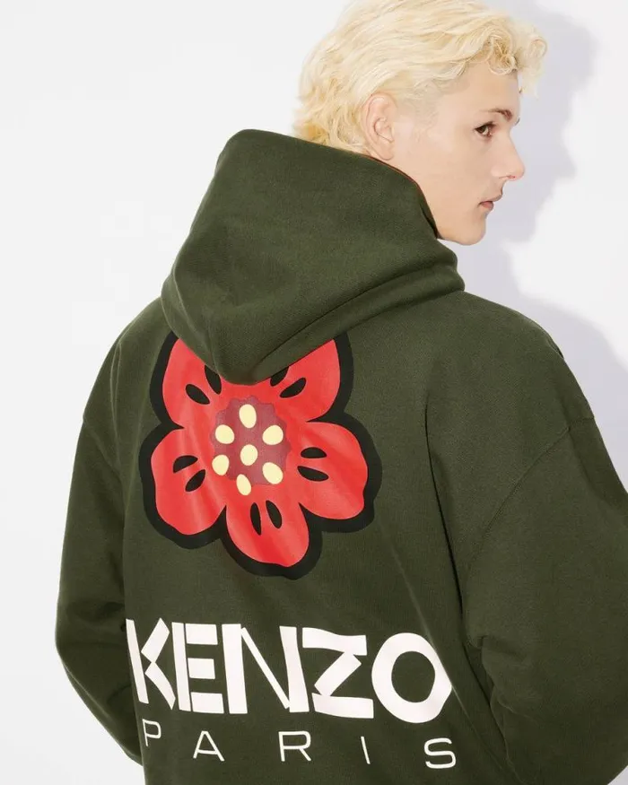 Men 039Boke Flower039 Oversize Sweatshirt Dark Khaki Kenzo Sweatshirts And Hoodies