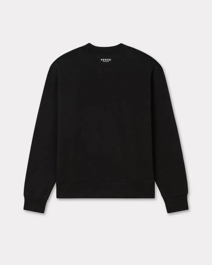 Men 039KENZO Pop039 Embroidered Sweatshirt In Cotton Black Kenzo Sweatshirts And Hoodies
