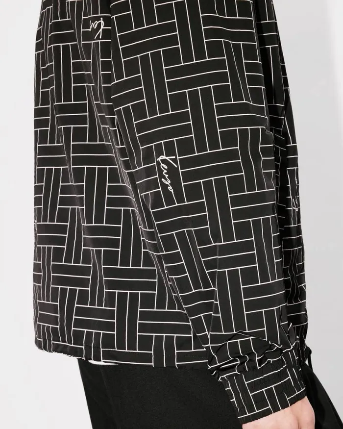 Men 039KENZO Weave039 Windbreaker Black Kenzo Jackets And Coats
