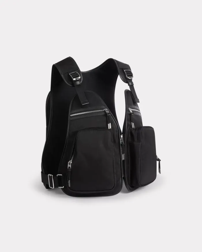 Men 039KENZOGRAPHY039 Vest Backpack Black Kenzo Bags
