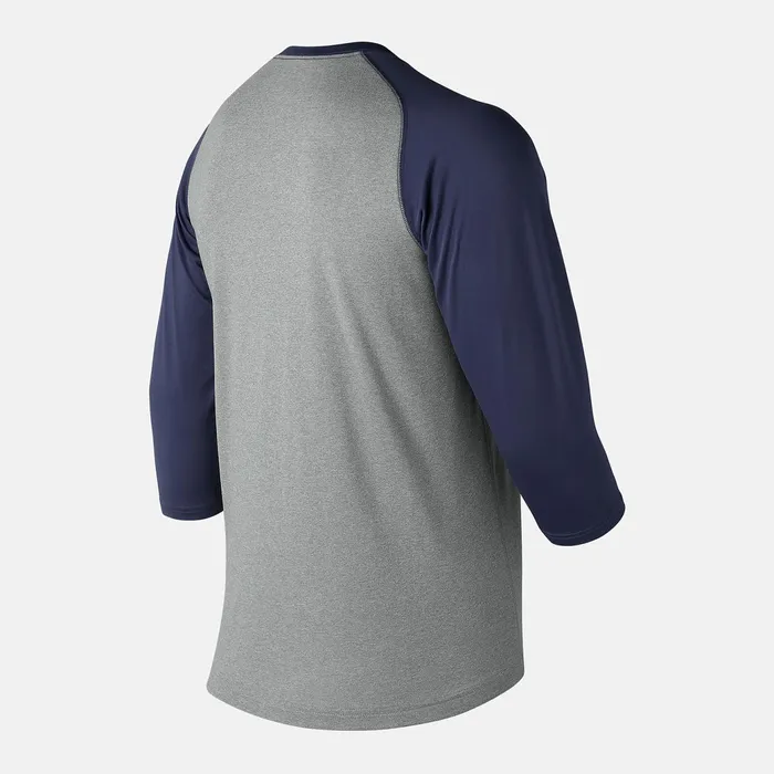 Men 34 Baseball Raglan Top Team Navy New Balance Shirts
