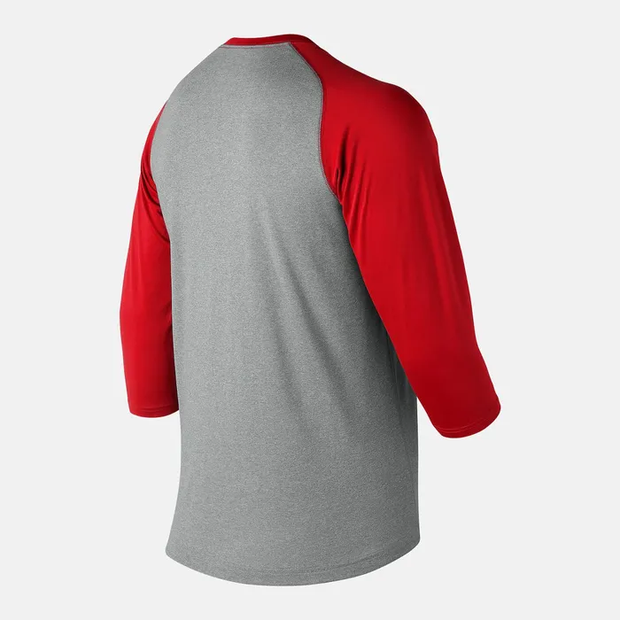 Men 34 Baseball Raglan Top Team Red Inline New Balance Shirts