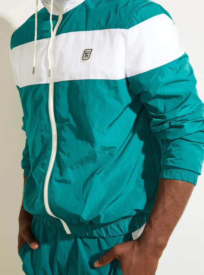 Men Activewear GUESS Teal Nowell Zipup Active Jacket