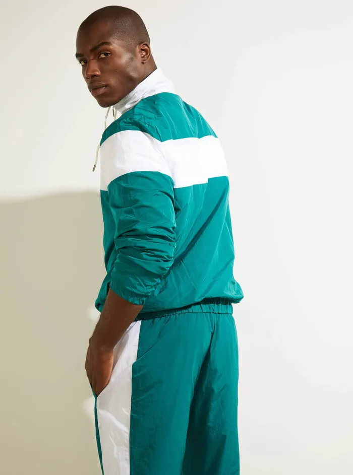 Men Activewear GUESS Teal Nowell Zipup Active Jacket