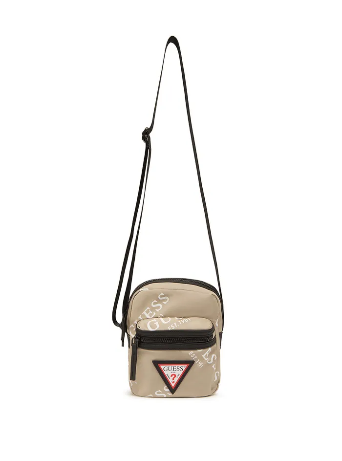 Men Bags and Wallets GUESS Beige Originals Logo Camera Bag