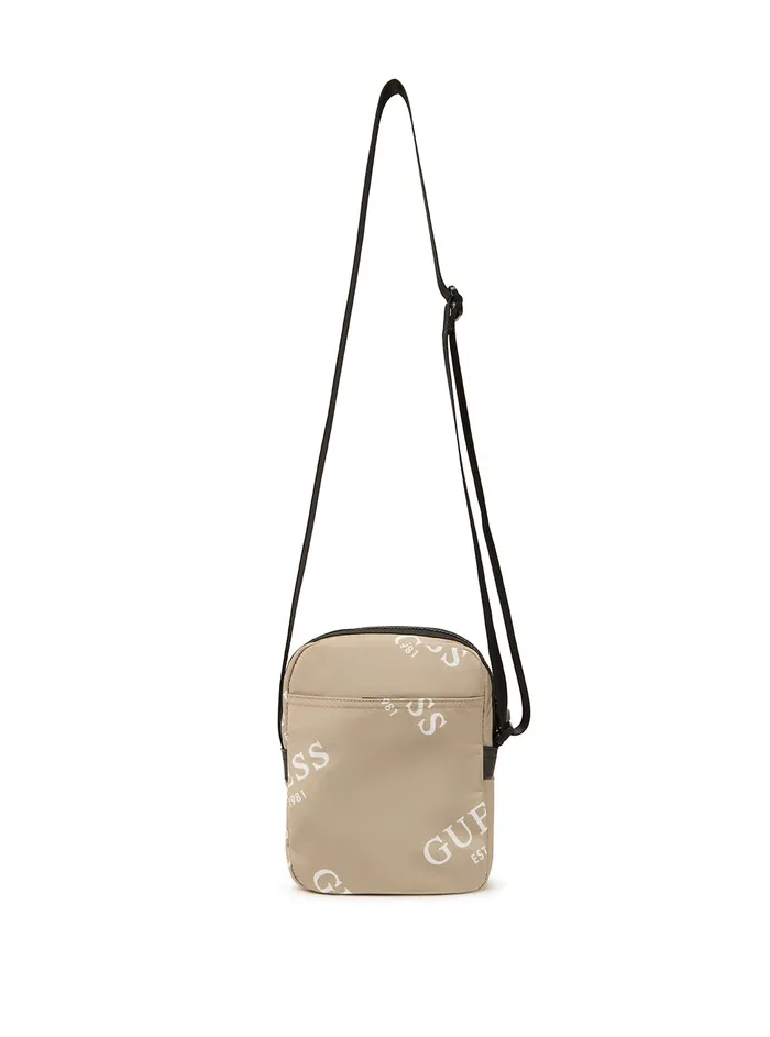Men Bags and Wallets GUESS Beige Originals Logo Camera Bag