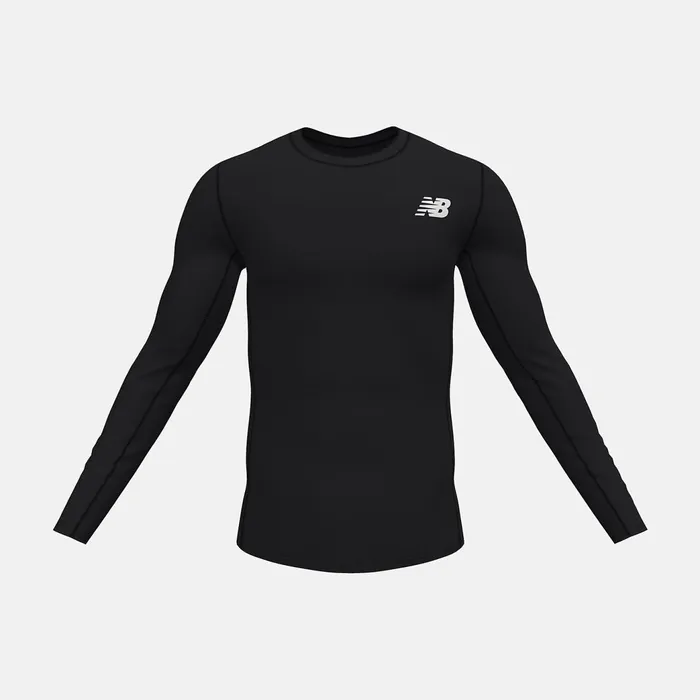 Men Baselayer Long Sleeve Top Team Black New Balance Shirts