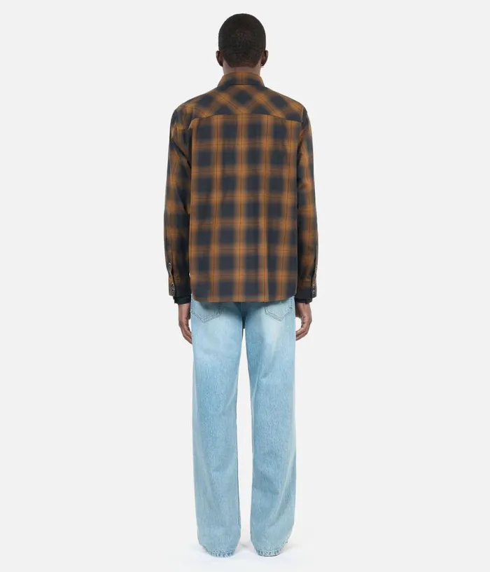 Men Black And Brown Checked Overshirt THE KOOPLES Shirts