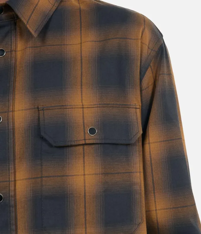 Men Black And Brown Checked Overshirt THE KOOPLES Shirts