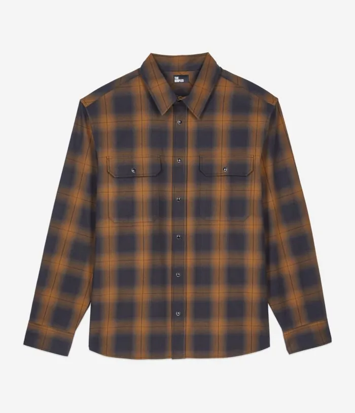 Men Black And Brown Checked Overshirt THE KOOPLES Shirts