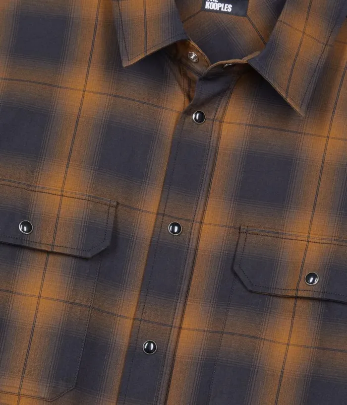 Men Black And Brown Checked Overshirt THE KOOPLES Shirts