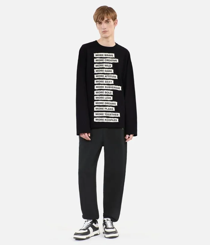 Men Black Longsleeved Tshirt THE KOOPLES Tshirts