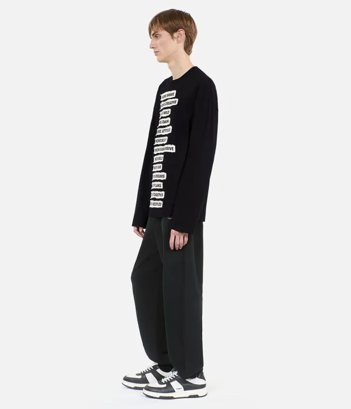 Men Black Longsleeved Tshirt THE KOOPLES Tshirts