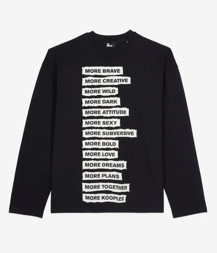 Men Black Longsleeved Tshirt THE KOOPLES Tshirts