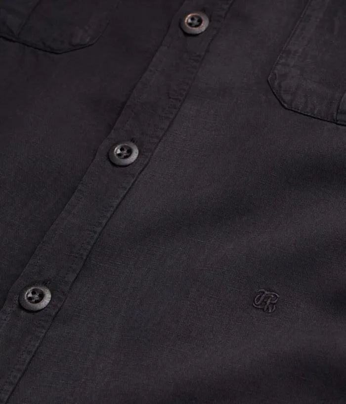 Men Black Lyocell And Linen Shirt THE KOOPLES Shirts