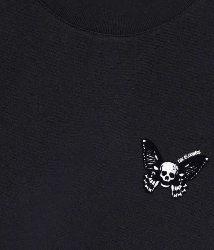 Men Black Tshirt With Butterfly Flocking THE KOOPLES Tshirts