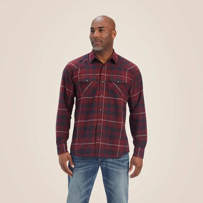 Men Button Down Shirts Ariat Heath Retro Fit Shirt Phantom