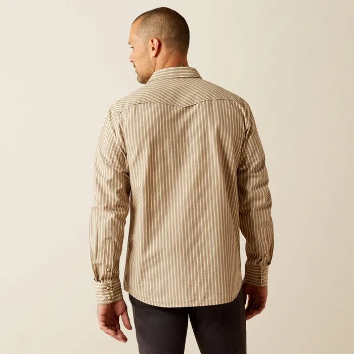 Men Button Down Shirts Ariat Hollis Retro Fit Shirt Tan Men Button Down Shirts Ariat Hollis Retro Fit Shirt Tan