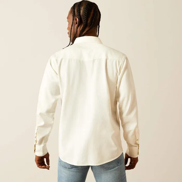 Men Button Down Shirts Ariat Jurlington Retro Fit Shirt Off White Men Button Down Shirts Ariat Jurlington Retro Fit Shirt Off White