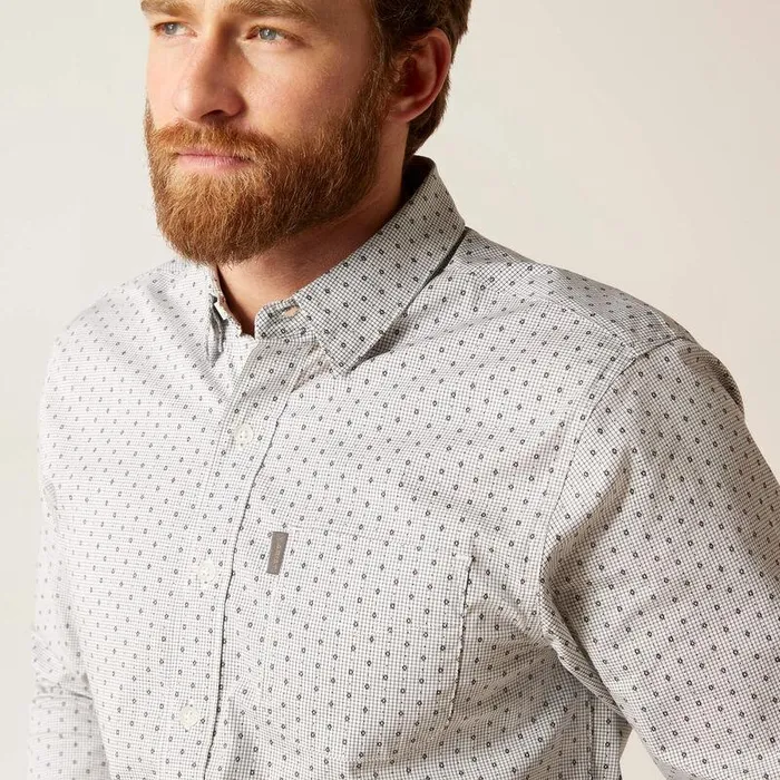 Men Button Down Shirts Ariat Maddox Stretch Modern Fit Shirt Grey Men Button Down Shirts Ariat Maddox Stretch Modern Fit Shirt Grey
