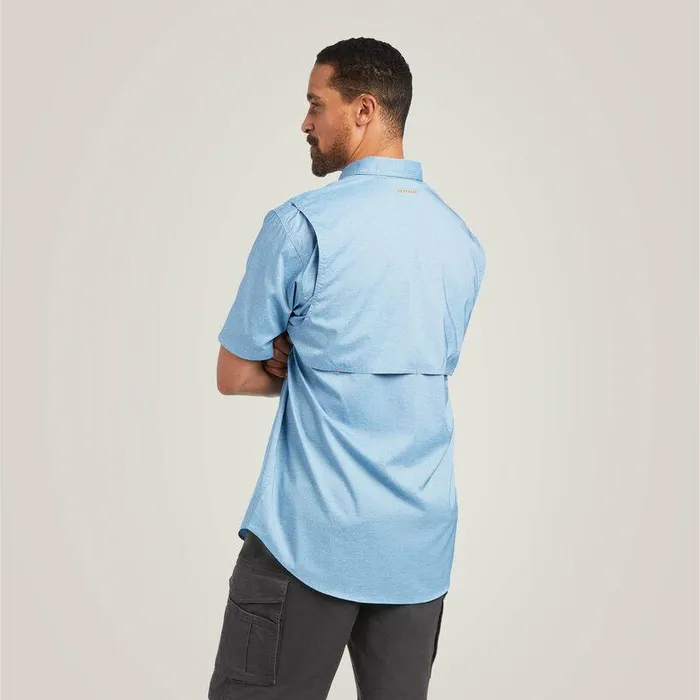 Men Button Down Shirts Ariat Rebar Made Tough VentTEK DuraStretch Work Shirt Deep Water Heather Men Button Down Shirts Ariat Rebar Made Tough VentTEK DuraStretch Work Shirt Deep Water Heather