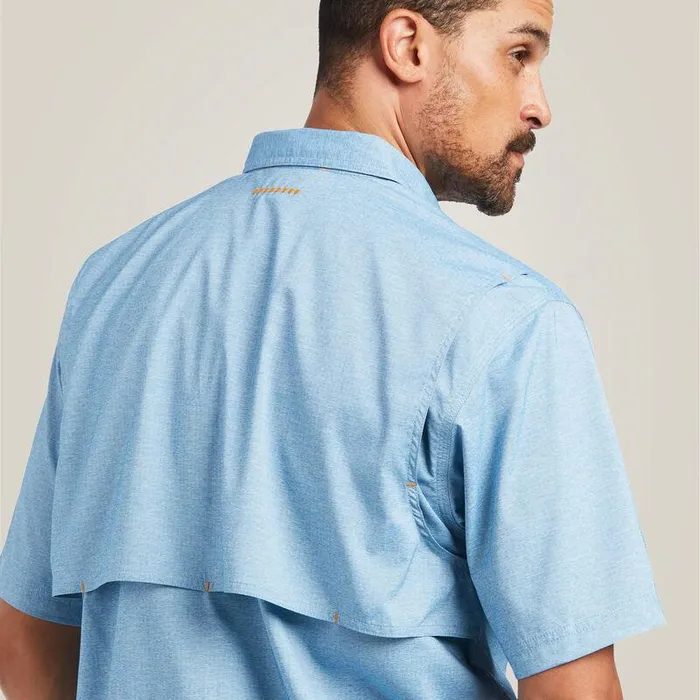 Men Button Down Shirts Ariat Rebar Made Tough VentTEK DuraStretch Work Shirt Deep Water Heather Men Button Down Shirts Ariat Rebar Made Tough VentTEK DuraStretch Work Shirt Deep Water Heather