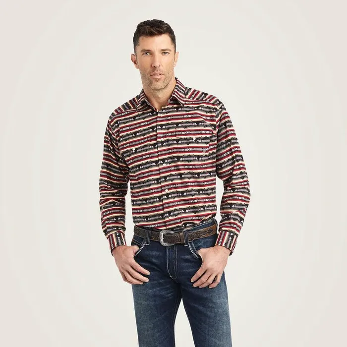 Men Button Down Shirts Ariat Winford Classic Fit Shirt Monument