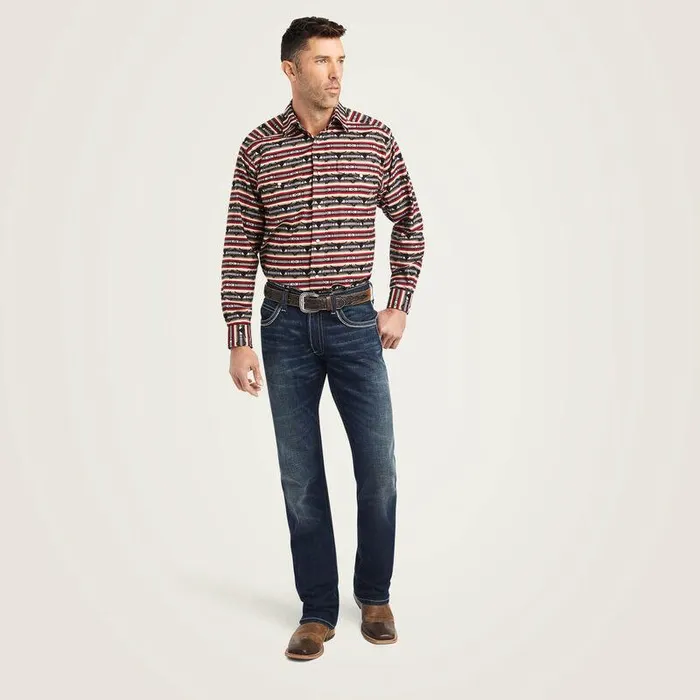 Men Button Down Shirts Ariat Winford Classic Fit Shirt Monument