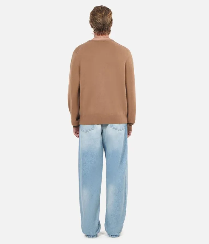 Men Camel Cashmere Sweater THE KOOPLES Sweaters