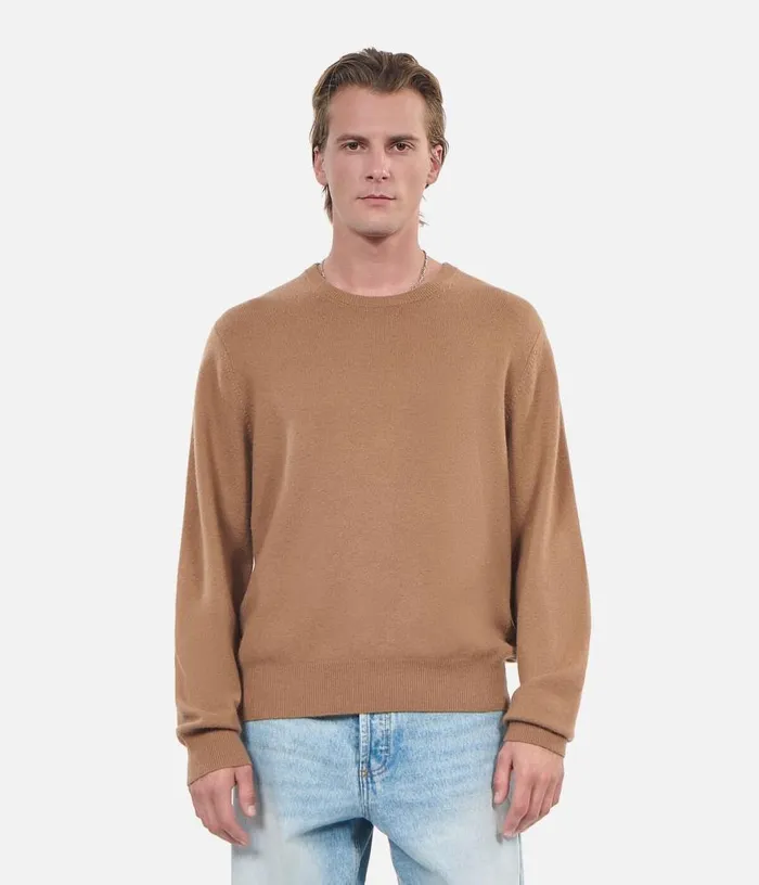 Men Camel Cashmere Sweater THE KOOPLES Sweaters