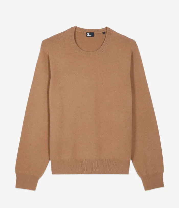 Men Camel Cashmere Sweater THE KOOPLES Sweaters
