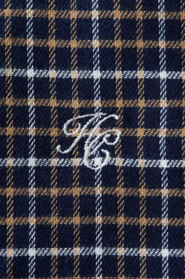 Men Classic Button Down Shirt Cheltenham Navy Check Holland Cooper Shirts