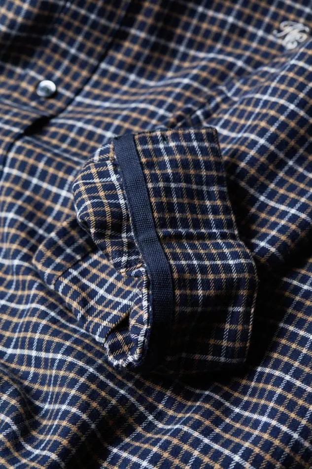 Men Classic Button Down Shirt Cheltenham Navy Check Holland Cooper Shirts