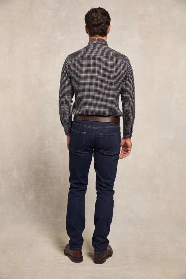 Men Classic Button Down Shirt Cheltenham Navy Check Holland Cooper Shirts