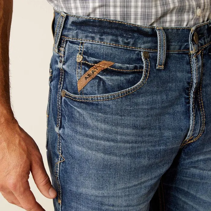 Men Denim Ariat M1 Vintage Pete Straight Leg Jeans Livermore Men Denim Ariat M1 Vintage Pete Straight Leg Jeans Livermore