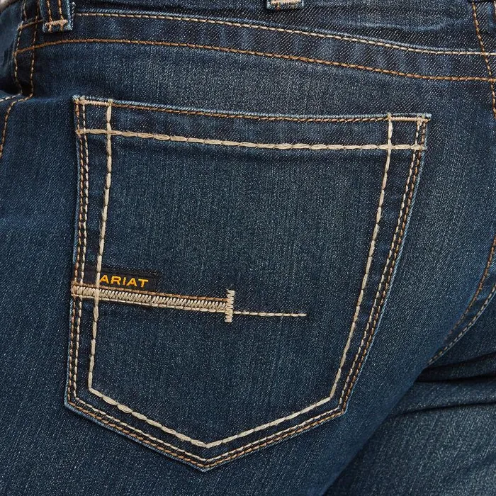 Men Denim Ariat Rebar M7 DuraStretch Edge Stackable Straight Leg Jean Bodie