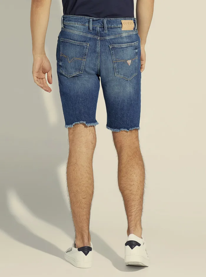 Men Denim GUESS Blue Denim Traverse Slim Shorts Men Denim GUESS Blue Denim Traverse Slim Shorts