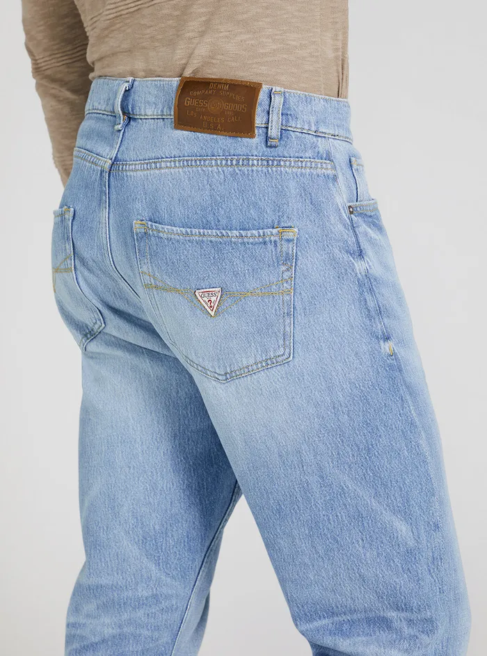 Men Denim GUESS Eco Midrise James Relaxed Tapered Denim Jeans In Thami Wash Men Denim GUESS Eco Midrise James Relaxed Tapered Denim Jeans In Thami Wash
