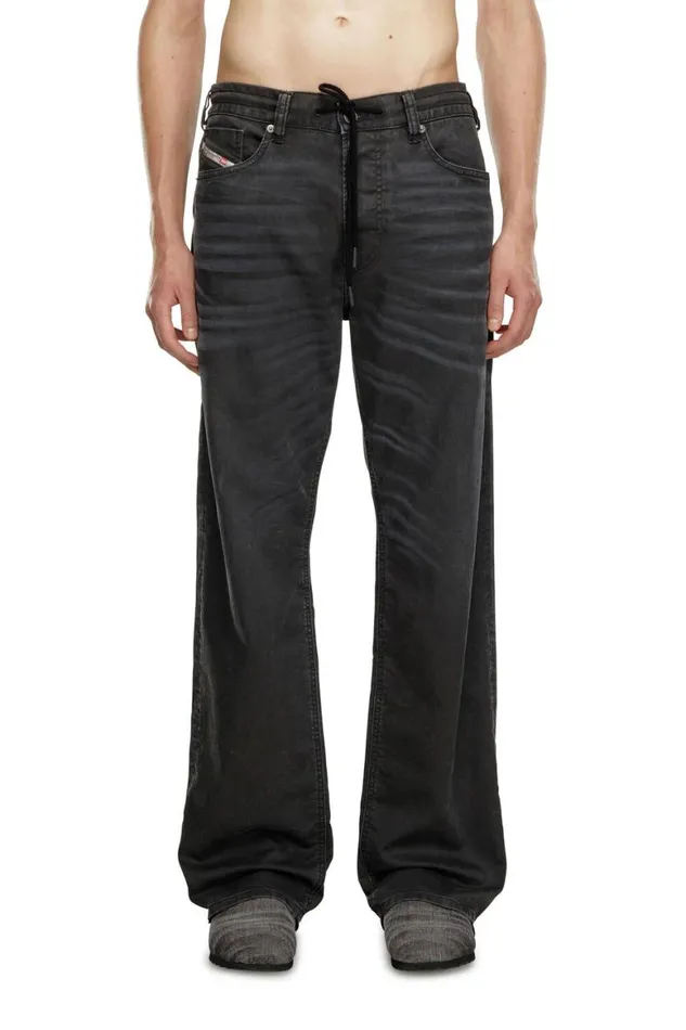 Men Diesel Jeans Relaxed 2080 DReel Joggjeans 09J75 Blackdark Grey