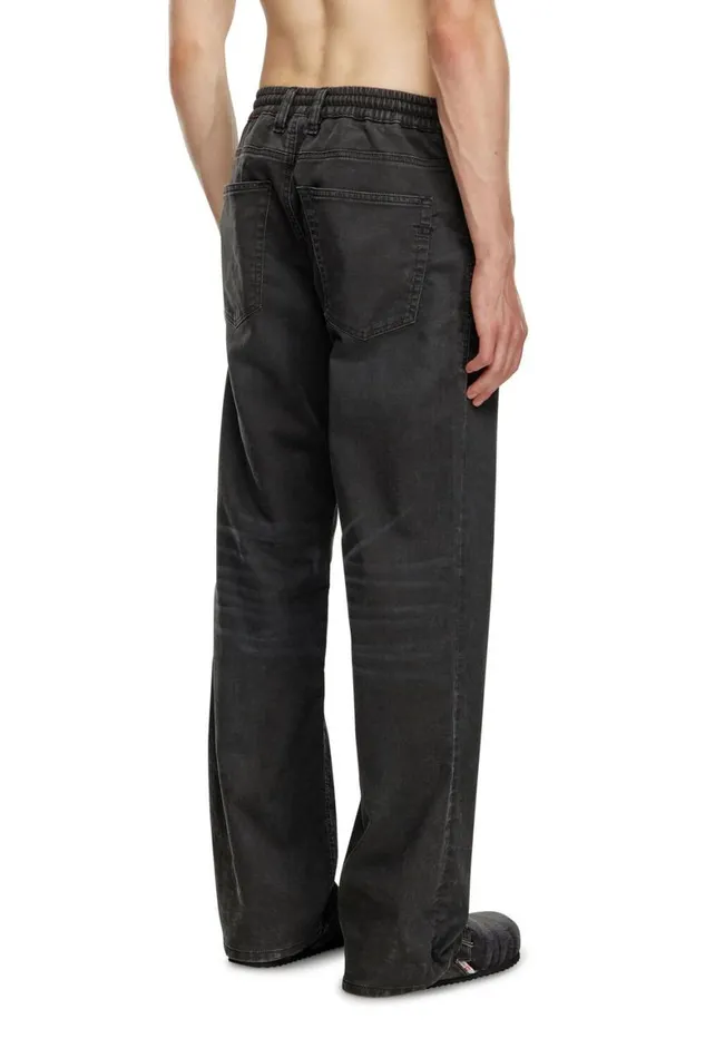 Men Diesel Jeans Relaxed 2080 DReel Joggjeans 09J75 Blackdark Grey