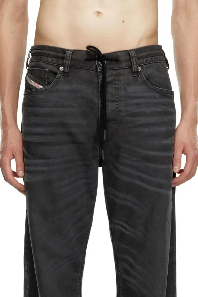 Men Diesel Jeans Relaxed 2080 DReel Joggjeans 09J75 Blackdark Grey