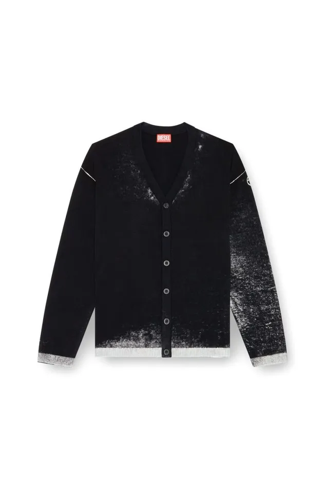 Men Diesel Knitwear KLARENCECARDIGANB Black Men Diesel Knitwear KLARENCECARDIGANB Black