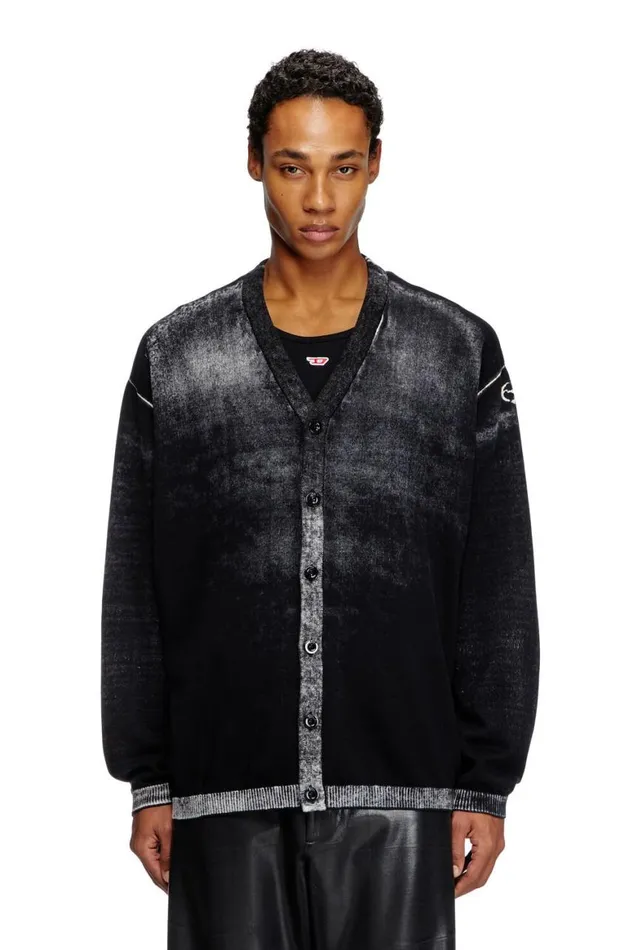 Men Diesel Knitwear KLARENCECARDIGANB Black Men Diesel Knitwear KLARENCECARDIGANB Black