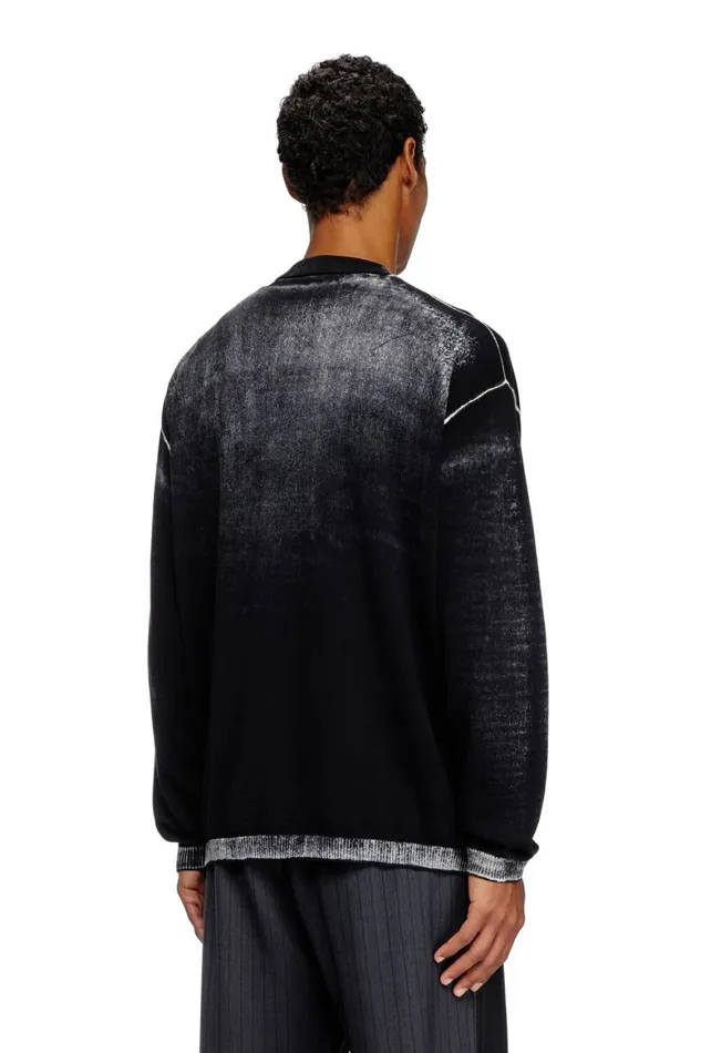 Men Diesel Knitwear KLARENCECARDIGANB Black Men Diesel Knitwear KLARENCECARDIGANB Black